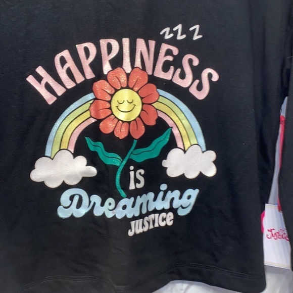 Girls long sleeve Happiness is Dreaming justice size 7/8 - Picture 3 of 6